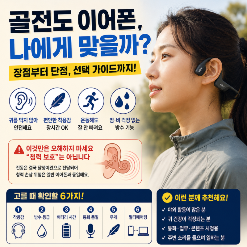 골전도 이어폰 장단점, 사기 전에 꼭 보고 가세요