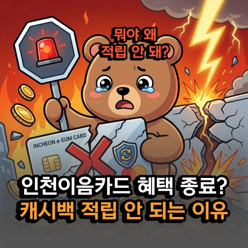 "결국 혜택 종료" 인천 이음카드 캐시백 적립 안 되는 이유 봤더니