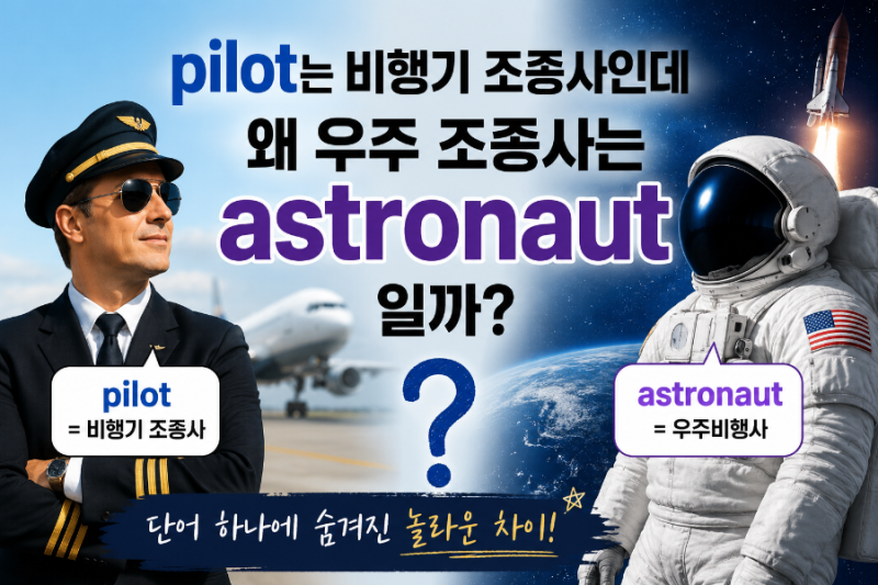 pilot는 비행기 조종사인데 왜 우주조종사는 astronaut일까?