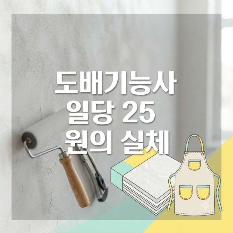 도배기능사 연봉 일당 25만 원의 현실과 학원 여자 기술직 자격증 한계점