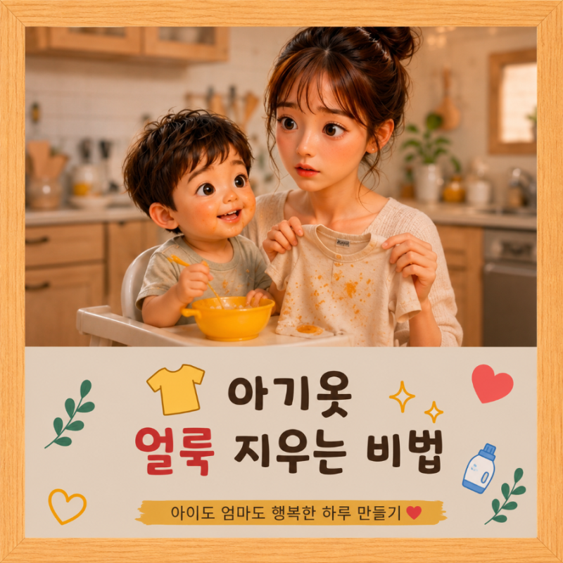 아기옷 얼룩 지우는 비법