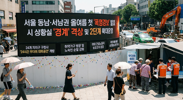 [<b>서울 폭염</b>] 동남권, 서남권 '<b>폭염경보</b>' 발효… 시... 