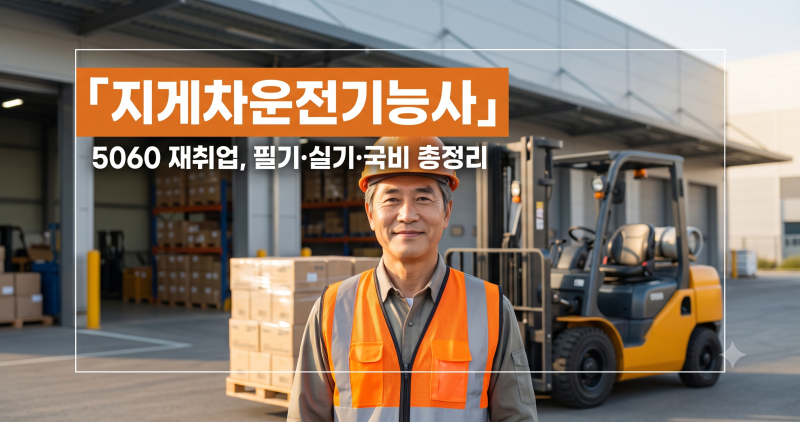 지게차운전기능사 -5060 재취업 취득법 총정리 (필기·실기·국비)
