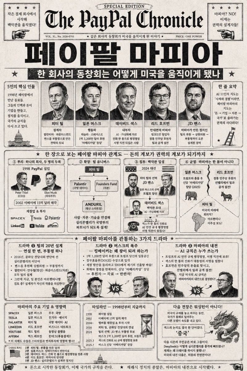 페이팔 마피아 — 한 회사의 동창회는 어떻게 미국을 움직이게 됐나