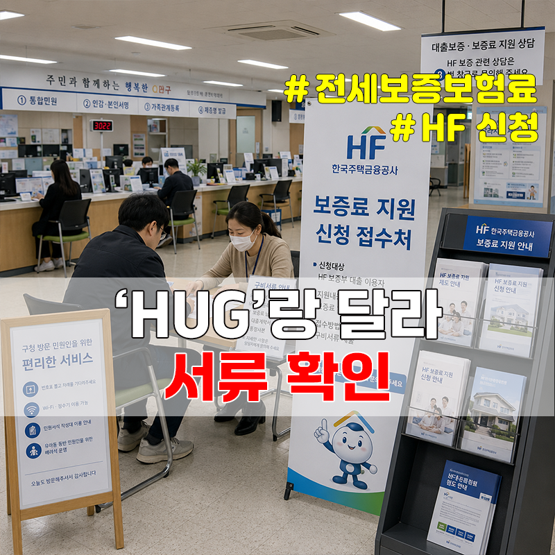 HF 전세보증보험료 지원, HUG와 다른 기준이 있습니다.
