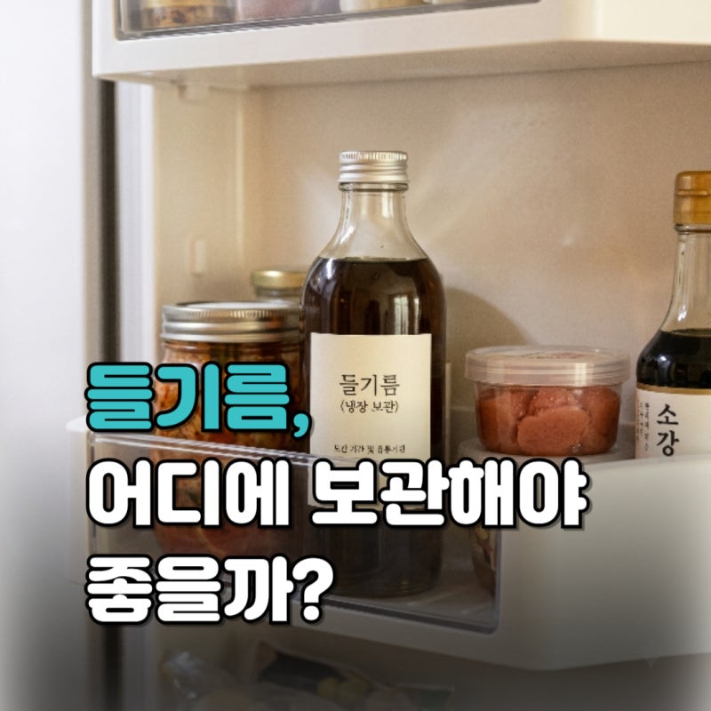 들기름 보관방법, 냉장 보관이 맞을까? 보관기간과 유통기한 총정리