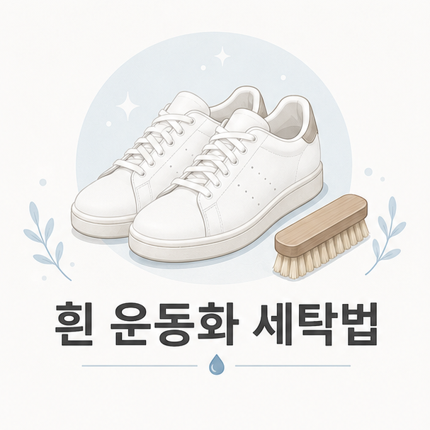 흰 운동화 세탁법, 누렇게 변하지 않게 빠는법 순서
