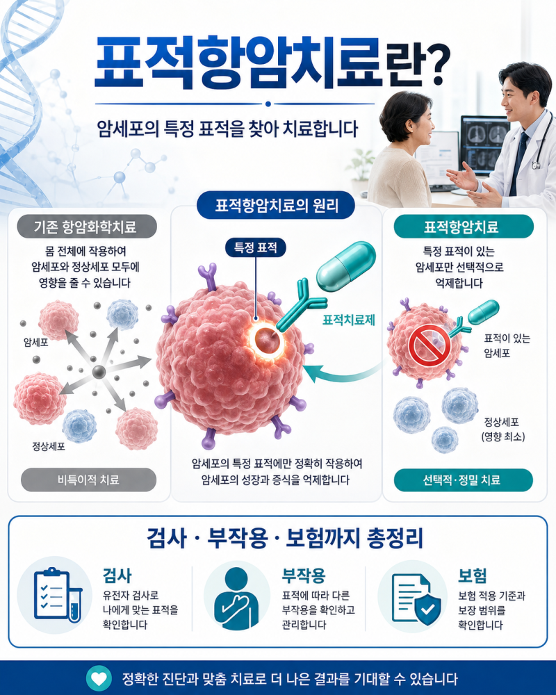표적항암치료란? 대상과 검사, 부작용, 보험까지 알아보기