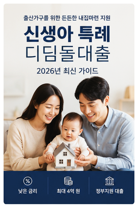 신생아 특례 디딤돌대출 장단점과 신청방법｜놓치면 아쉬운 정부지원 대출