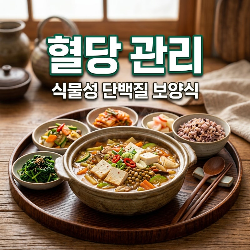 혈당 관리 식물성 단백질 보양식 식단으로 당뇨 걱정 끝내기
