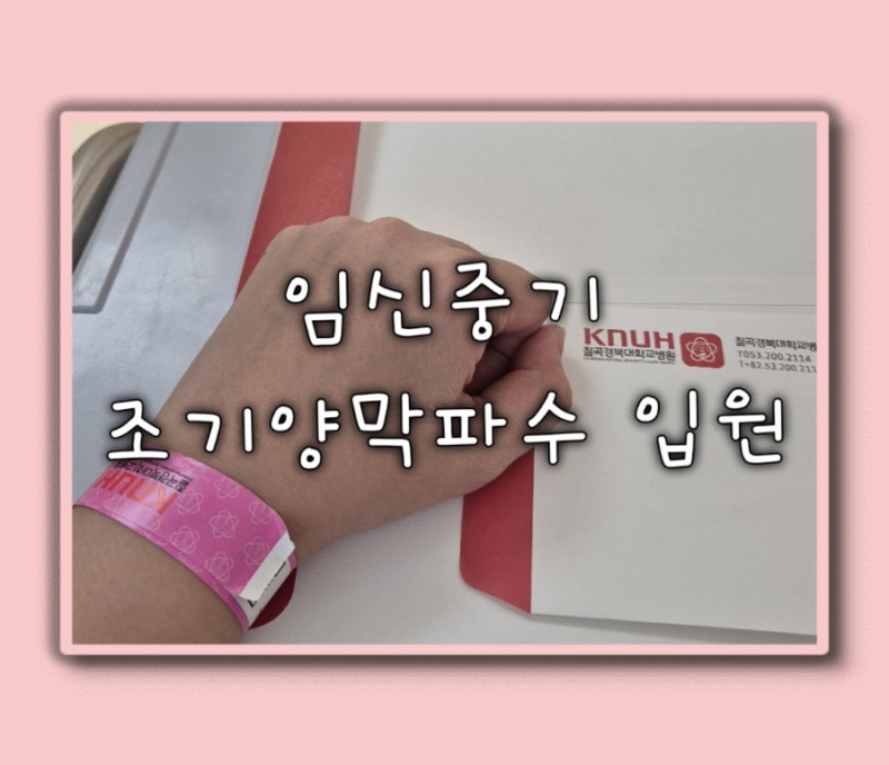 [26주~27주] 칠곡경북대학교병원 조기 양막 파수 의심 입원 건양대병원 전원까지!