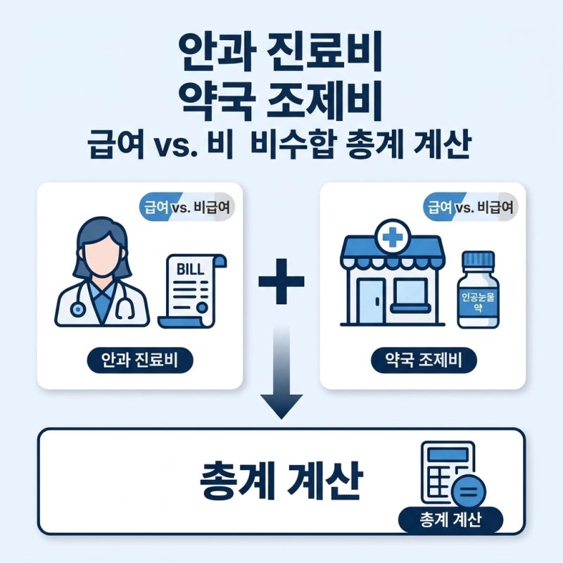 인공눈물 처방 가격, 안과 진료비와 약국 조제비 합계 계산 전 확인할 것