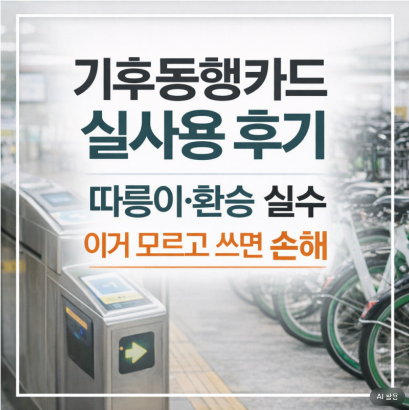 기후동행카드 플러스 따릉이 이용 가능 여부, 발급·등록 방법까지 확인