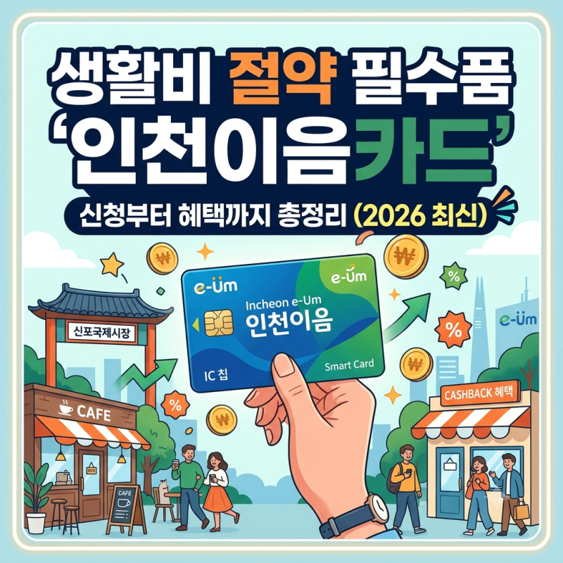 인천이음카드 신청방법 및 혜택, 50만원 쓰면 10만원 돌아온다?