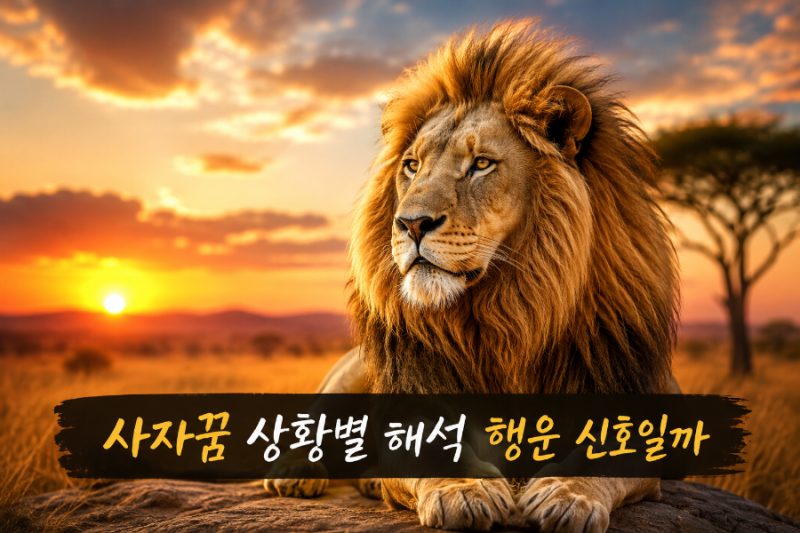 사자꿈 상황별 해석 행운 신호일까