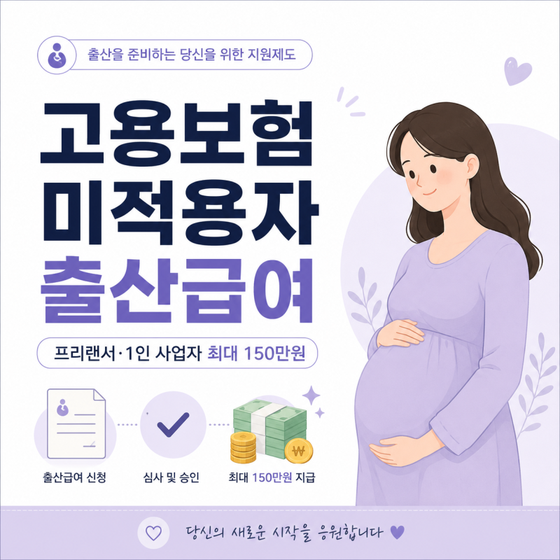 고용보험 없어도 출산급여 150만 원? 프리랜서·1인 사업자 지원대상 총정리