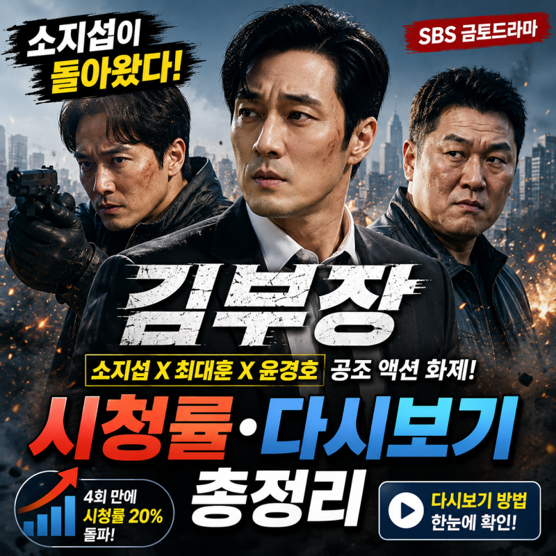 소지섭이 돌아왔다! 김부장 공조 액션 화제…시청률·