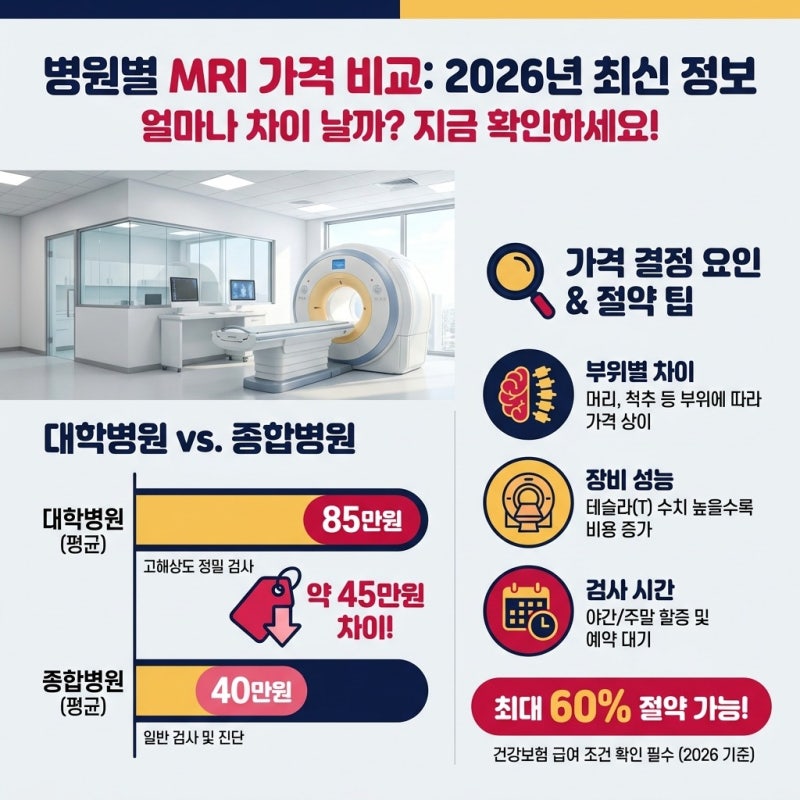 MRI가격 비교하다 결국 대학병원 대신 전문병원으로 갈아탄 이유