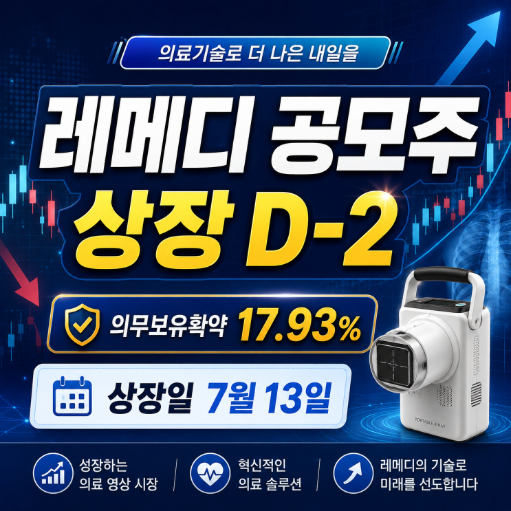 <b>레메디</b> 공모주, 7월 13일 상장 D-2 정리 (의무보유확약 17.93... 