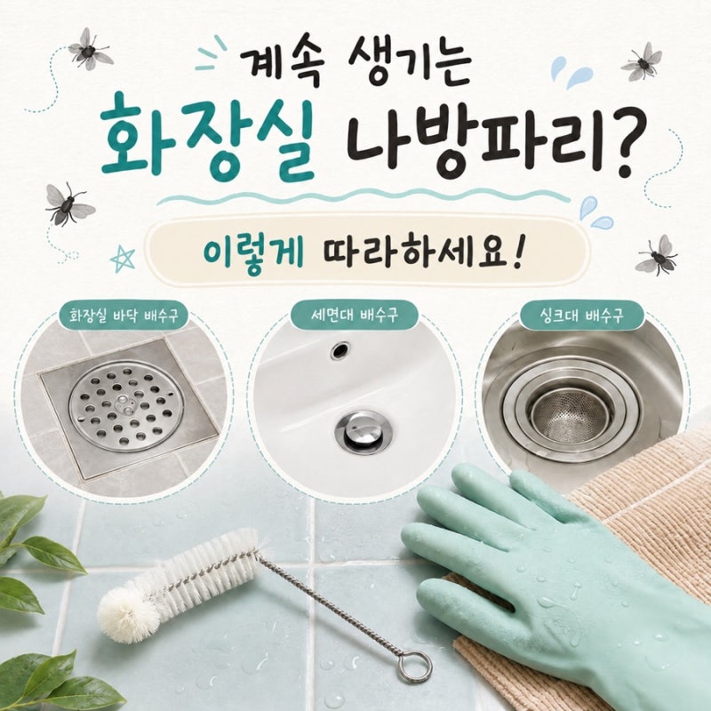 계속 생기는 화장실 나방파리 퇴치법 이렇게 해보세요!