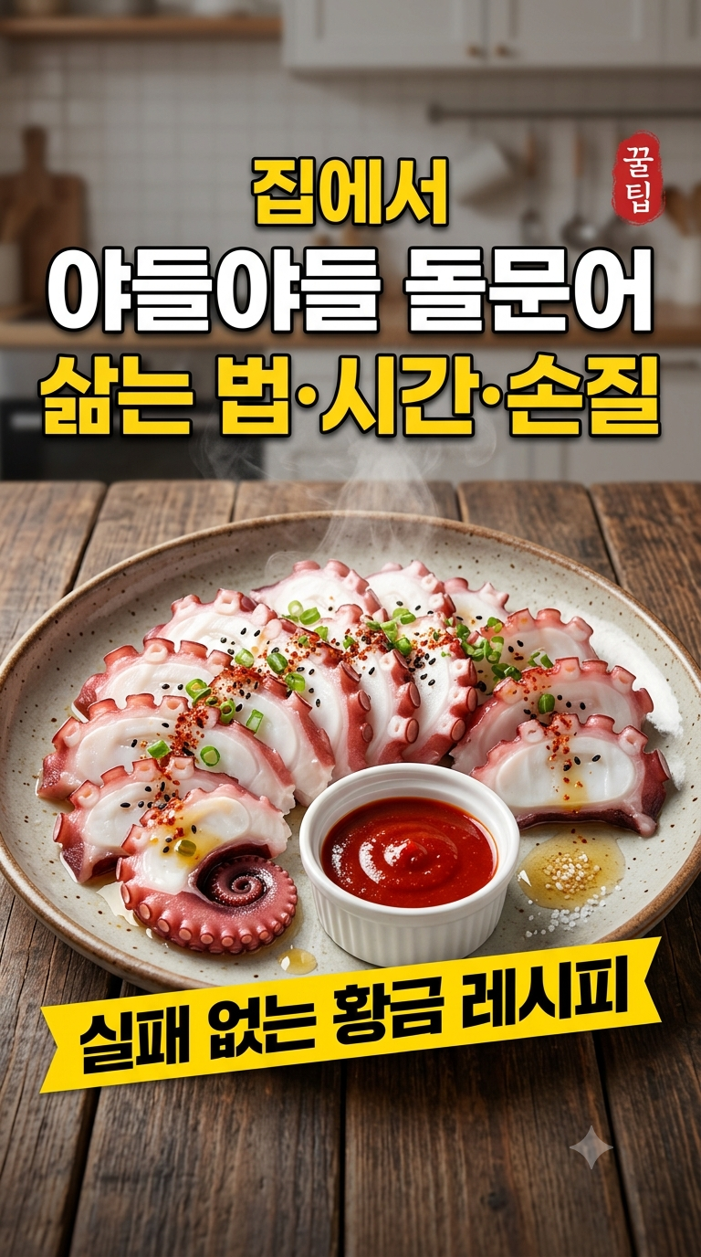 집에서 실패 없이 야들야들하게 '돌문어' 삶는 법 (feat. 냉동 문어 손질 & 탄단지 추천 메뉴)
