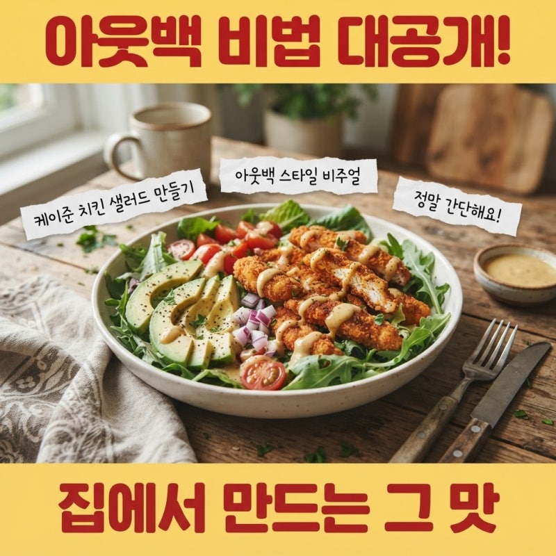 재료부터 다르네"...아웃백 케이준치킨샐러드 드레싱 비법, 풍미 살리는 꿀팁