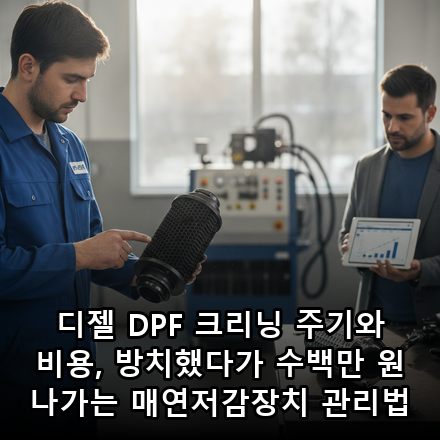 디젤 DPF 크리닝 주기와 비용, 방치했다가 수백만 원 나가는 매연저감장치 관리법