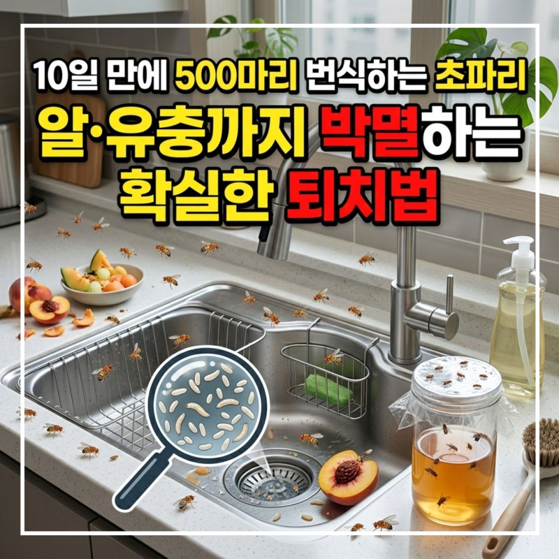 10일 만에 500마리 번식하는 초파리, 알·유충까지 박멸하는 확실한 퇴치법