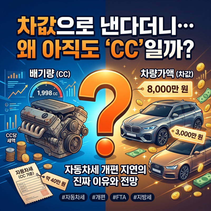 차값으로 낸다더니…자동차세는 왜 아직도 CC일까?