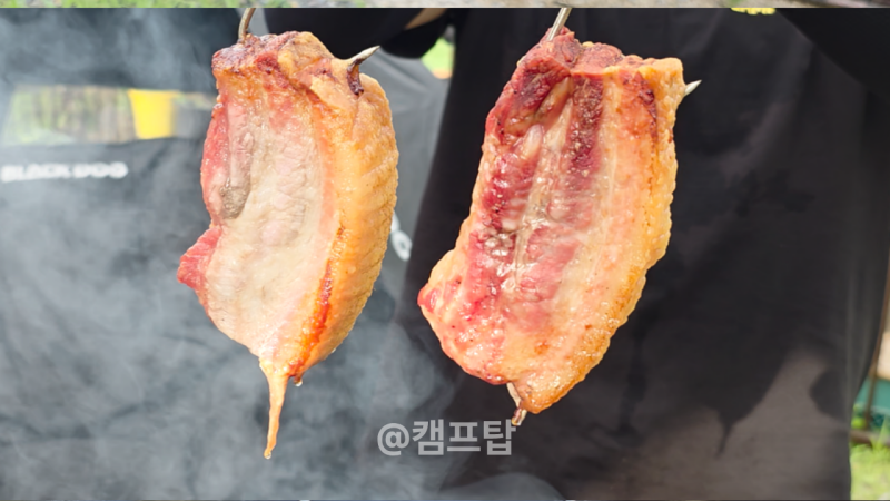 항아리바베큐 만들기, 삼겹살+통닭 한번에 돌리면 이렇게 됩니다