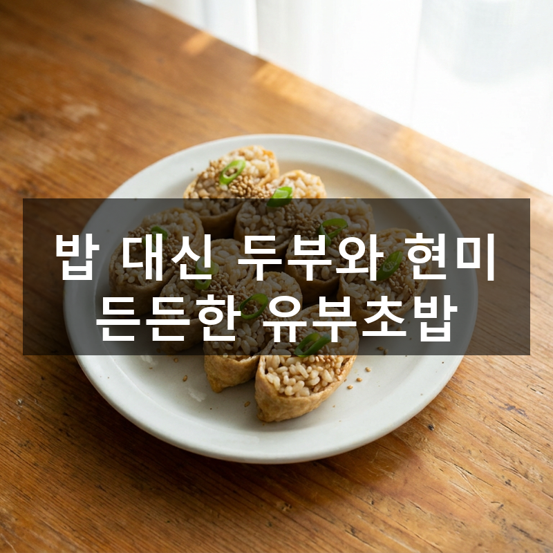 두부 유부초밥 현미로 만들기, 다이어트에도 든든한 한 끼 레시피