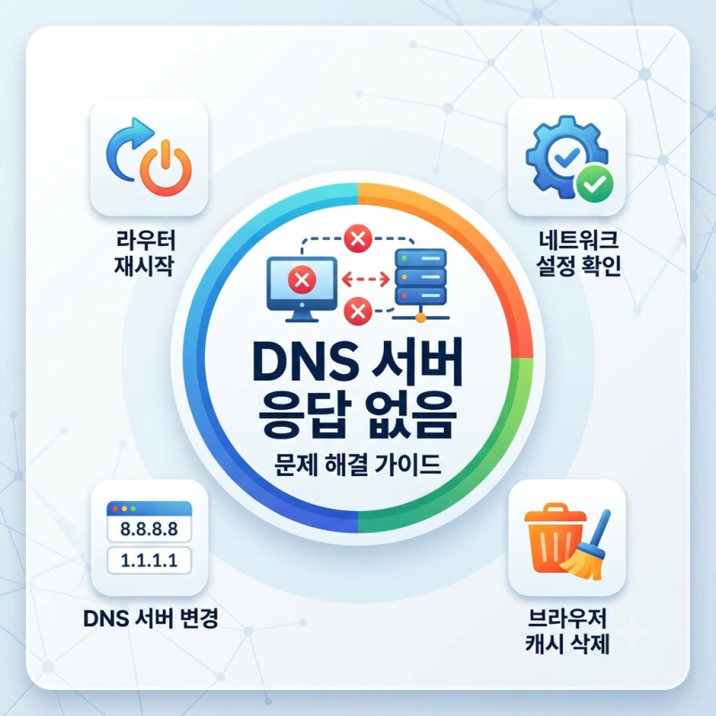 "DNS 서버가 응답하지 않습니다" 오류 해결 방법