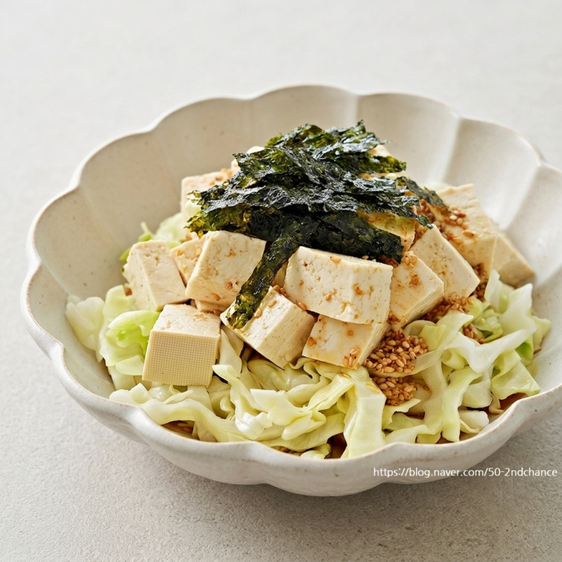 Song Hye-kyo's 17kg Weight Loss Tofu Cabbage Salad Recipe | 5-Minute Microwave Diet Meal
