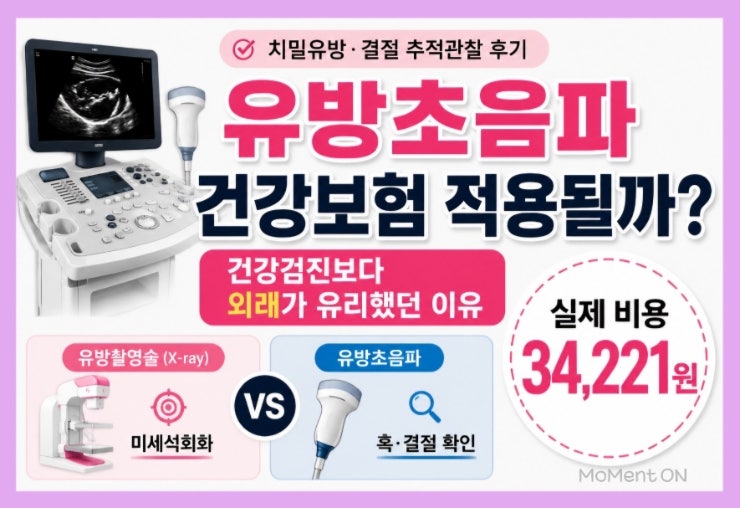 유방초음파 건강보험 적용될까? 치밀유방이라면 외래 진료가 유리했던 이유 (실제 비용 공개....