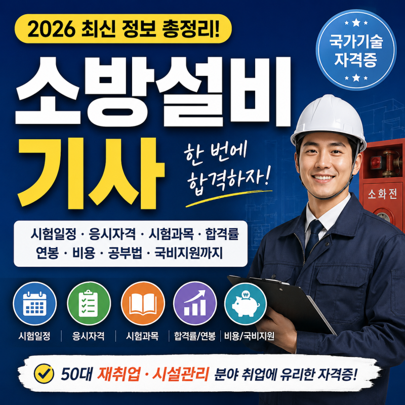 소방설비기사 시험일정｜응시자격·시험과목·실기 합격률·연