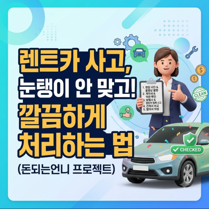 렌트카 사고 처리 방법 총정리 / 휴차보상료 쉽게 풀이 (눈탱이 안 맞는 5단계 대처법)