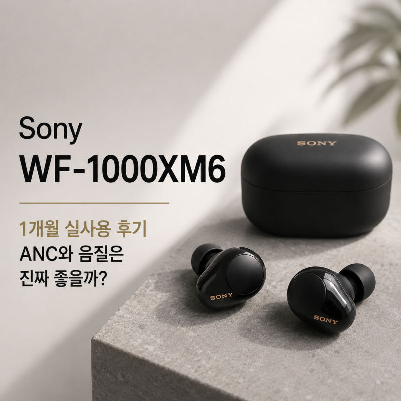 Sony WF-1000XM6 1개월 실사용 후기 | ANC와 음질은 진짜 좋을까?