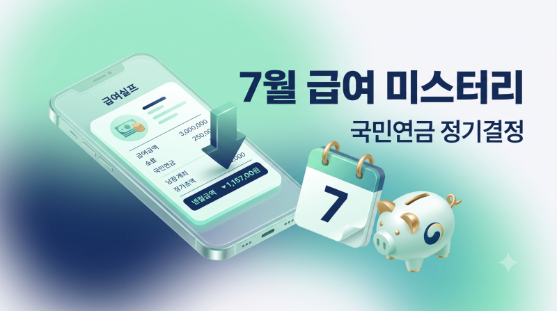 월급은 그대로인데 4대보험이 올랐다? (7월 국민연금 정기결정)