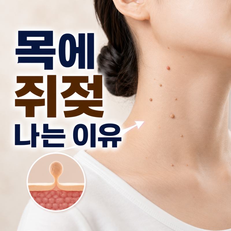 목에 쥐젖 갑자기 많아졌다면? 쥐젖 원인부터 제거 방법까지!