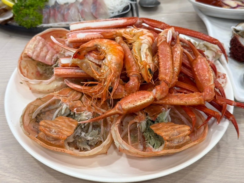 포항 죽도시장 맛집 독도새우 대게 주차 갈릴리대게회식당