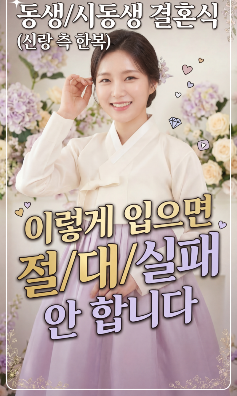 구미한복대여 남동생 결혼식, 누나가 입을 하객한복 이렇게 고르세요