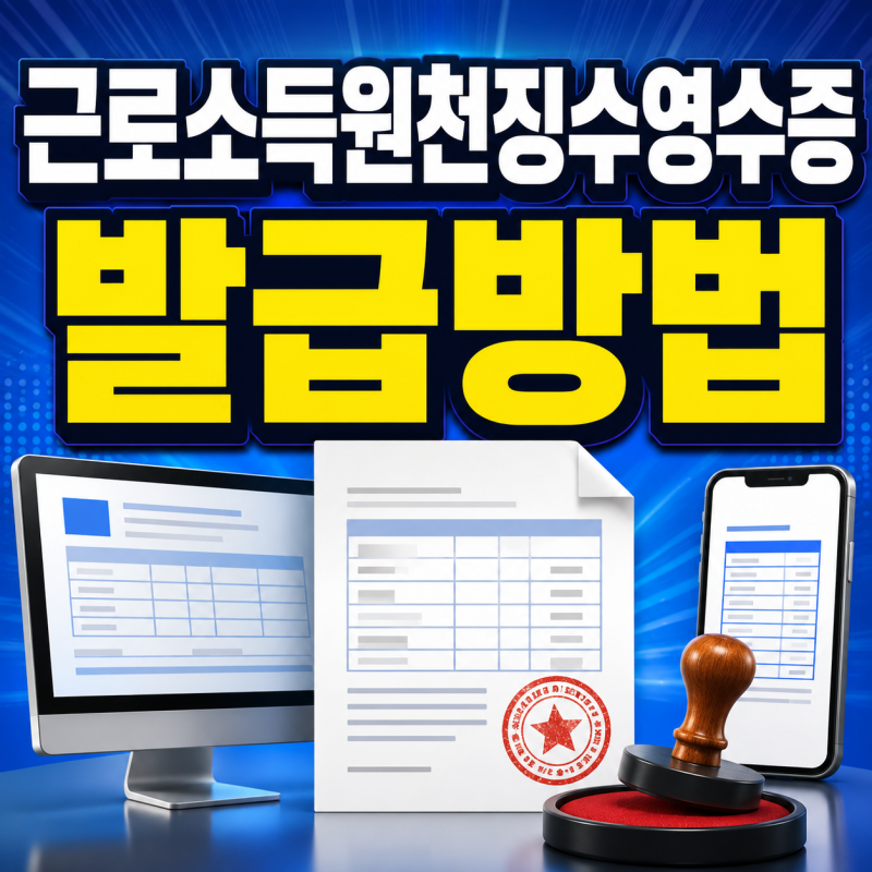 근로소득원천징수영수증 발급방법, 5분이면 끝나는 이유 (발급처, 손택스, 회사직인)