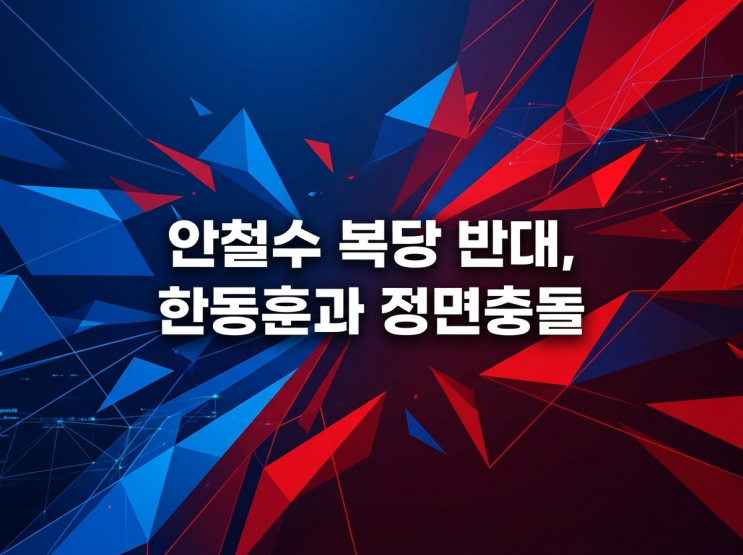<b>안철수 복당 반대</b>, 한동훈과 정면충돌