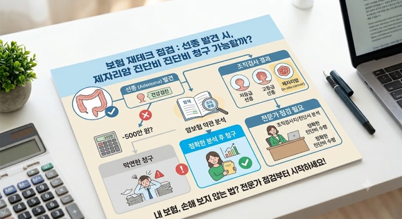 대장 용종 뗐는데 '선종'? 90%가 놓치는 암보험금 청구의 결정적 팩트 (feat. 조직검사지)