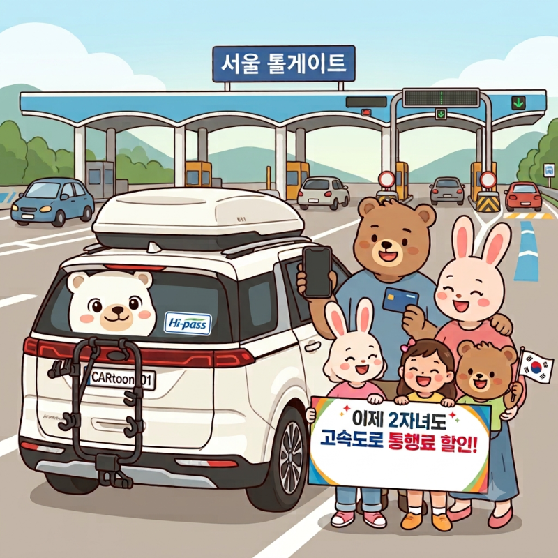 [2026 최신] 고속도로 다자녀 할인 ‘2자녀’도 받는다! 대상 차량, 신청 방법 총정리