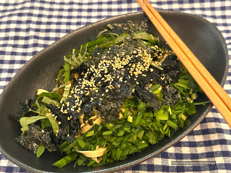 두부면 5분 완성 간장비빔국수 아기 잠든 사이 혼밥