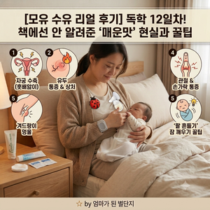제왕절개 후 모유수유 신체 변화: 불타는 자궁수축(훗배앓이), 겨드랑이 멍울, 밤잠 늘리는 ....