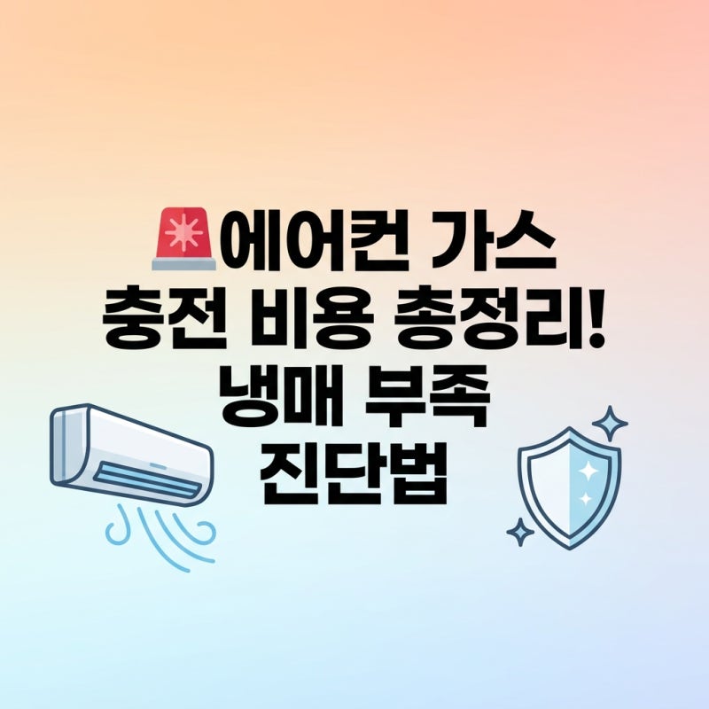 에어컨 가스 충전 비용 2026년 가이드 냉매 부족 확인하고 10만원 아끼는 법