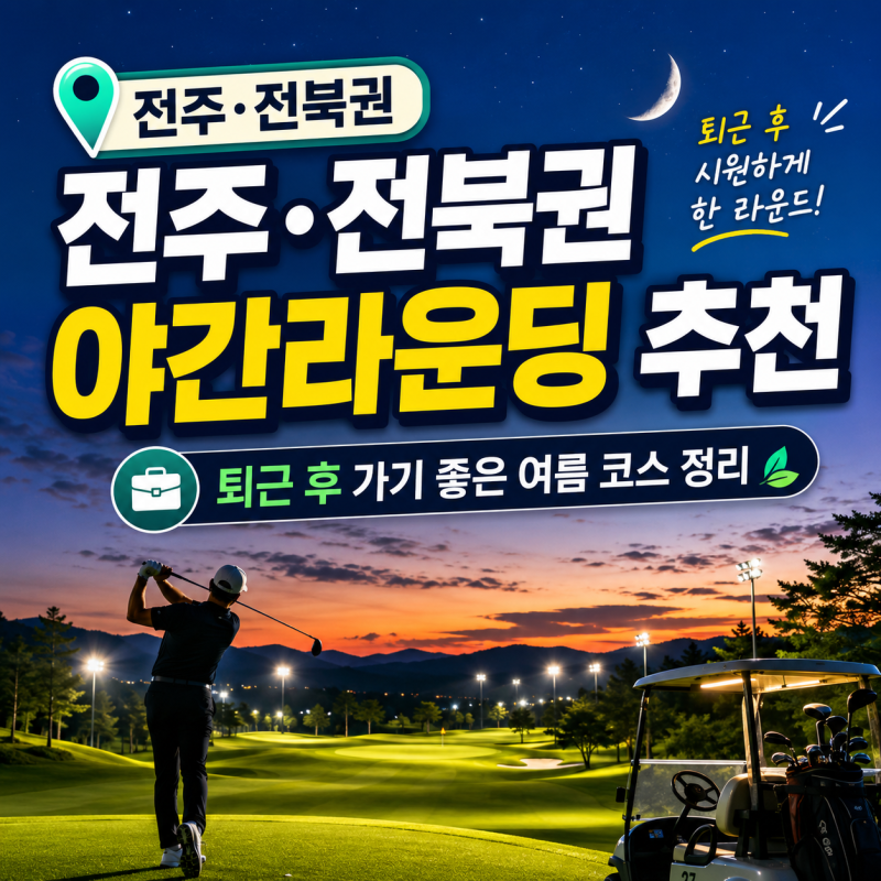전주·전북권 야간라운딩 골프장 추천퇴근 후 가기 좋은 여름 코스 정리