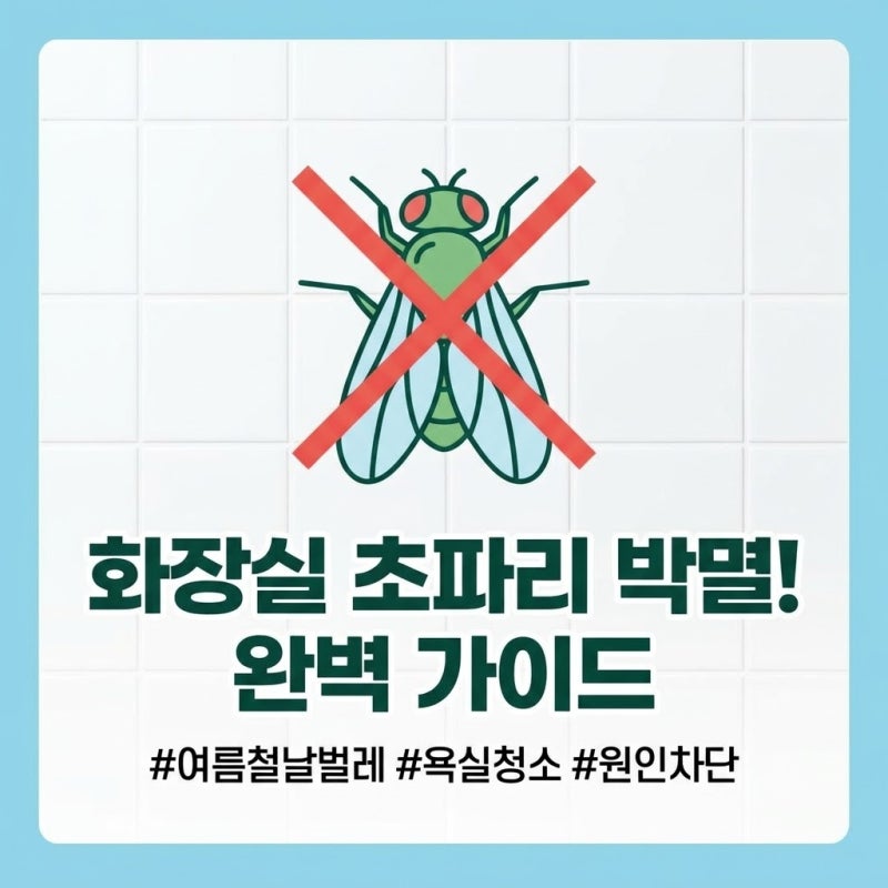 여름철 화장실 초파리 박멸, 원인부터 해결하는 4가지 방법